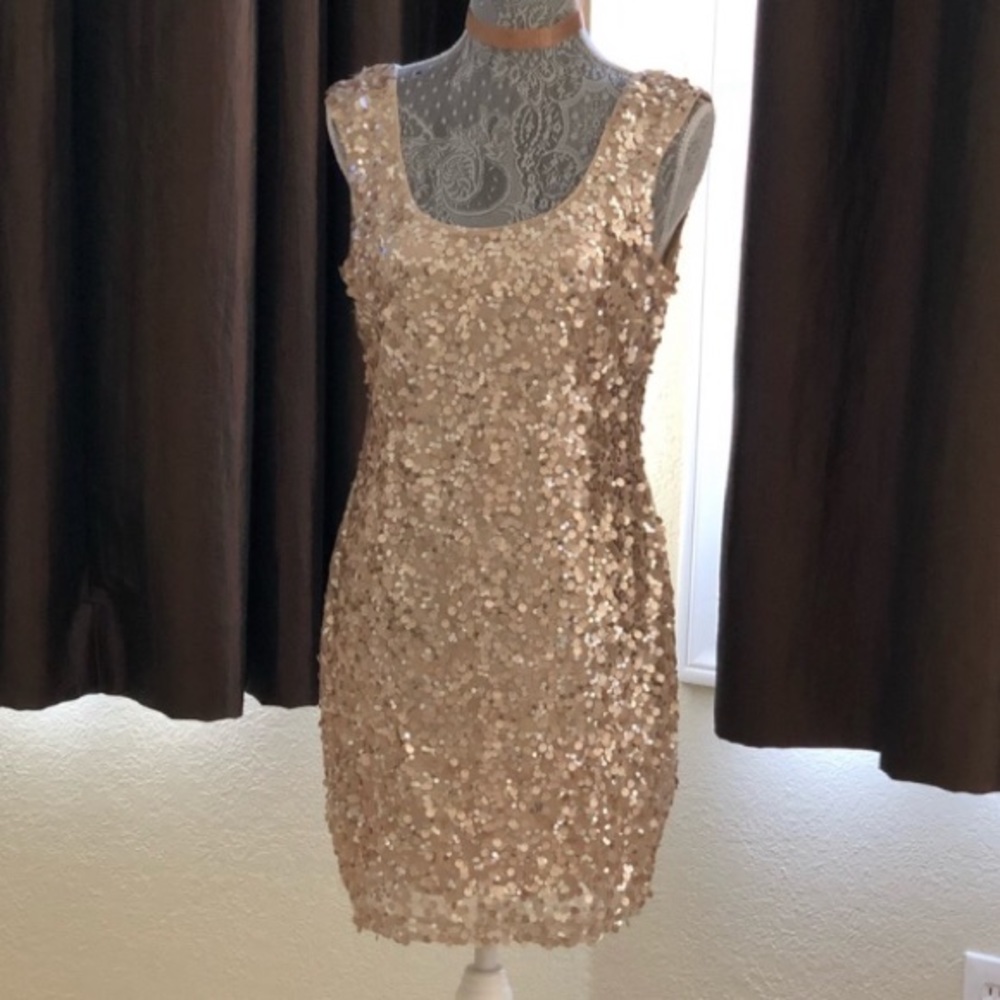 Guess sequin rose gold and silver dress. Size 4